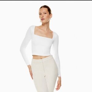 Aritzia Babaton New White Contour Long Sleeve Size Medium